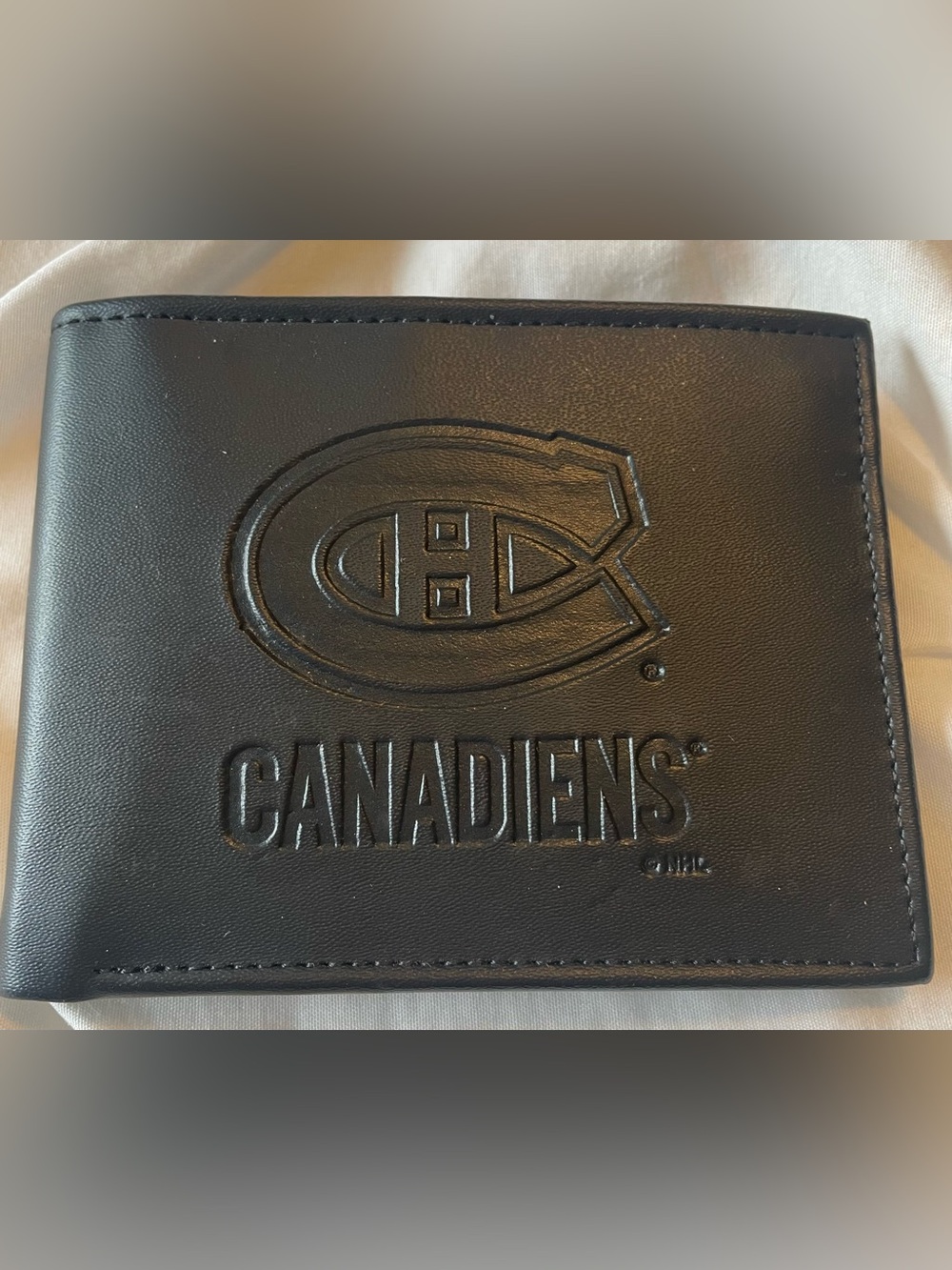 Montreal Canadiens Black Wallet|Officially Licensed Stamped Logo|Made of Leather